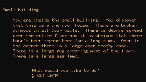 You can think of this as a special kind of class where all . . Interactive fiction text adventure games